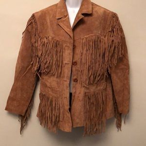 Vintage Genuine Leather  Fringe Jacket